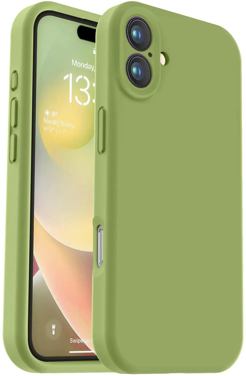 Vooii Compatible with iPhone 16 Plus Case, Liquid Silicone Upgrade [Camera Protection] [Soft Anti-Scratch Microfiber Lining] Shockproof Phone Case for iPhone 16 Plus 6.7 inch - Matcha