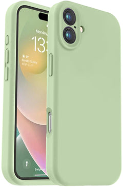 Vooii Compatible with iPhone 16 Plus Case, Liquid Silicone Upgrade [Camera Protection] [Soft Anti-Scratch Microfiber Lining] Shockproof Phone Case for iPhone 16 Plus 6.7 inch - Matcha